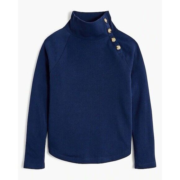 J. CREW Factory Women’s Blue Wide Button Collar Blouse NWT XS Extra Small Soft - Picture 2 of 14